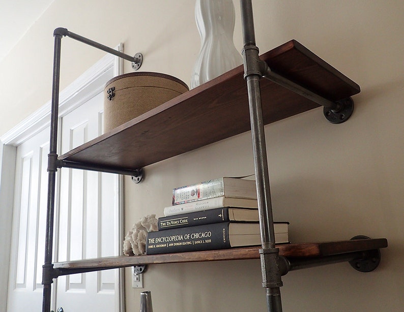 Industrial pipe shelving unit Etsy