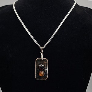 Pendentif Mokume Gane et cabachon