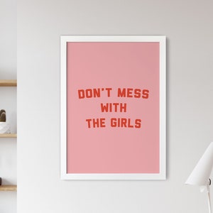 Impression d&#39;art pour filles, art mural, féministe, art mural de galerie, impression typographie, création et création, art original, affiche inspirante, femme
