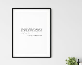 Personalised Quote, Personalised Print, Custom Quote, Your text here, Typewriter, Wedding Gift, Wedding Sign, Custom Print