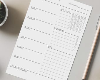 Weekly Digital Planner: Focus, Balance, Progress (Digital Download)