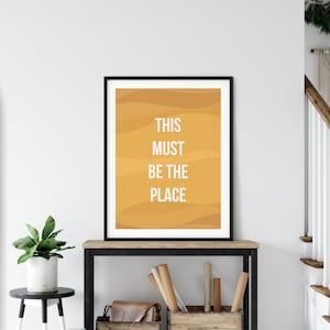 Home Print, Wall Art, Hygge Inspired, New Home, House Warming, Inspirational Art, Typography Print, Home Decor, Mustard, Scandi art