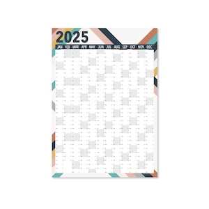 2025 Wall Planner - 2025 Calendar - 2025 Planner - Wedding - A2 Size ...