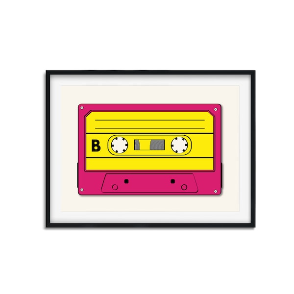 Large Cassette Tape Wall Art Etsy