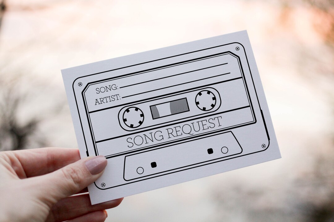 Song Request Cards Pack of 10 A7 Wedding Favours Wedding Favors Wedding