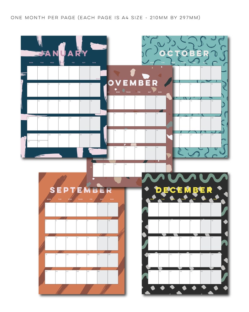 2024 Wall Planner Bright Colour Desk Calendar 2024 Wall Calendar 2024 Planner 2024 Diary 2024 Calendar Wall Planner Calendar No Hanger