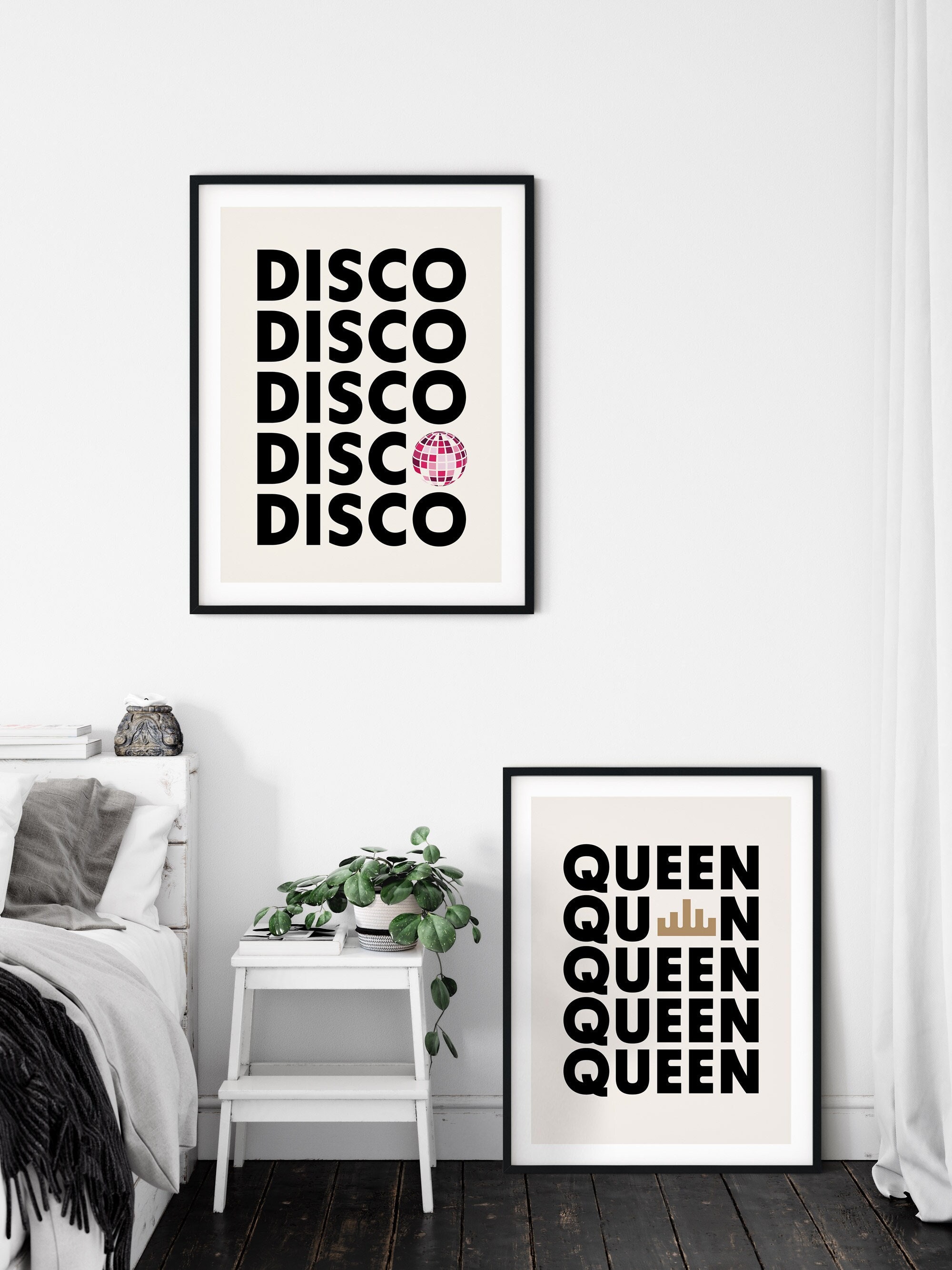 Disco, Art Print, Wall Art, Love, Typography, Disco Ball, Living Room Art, Dancer, Kitchen Art, Disco Queen, Music Lovers, Gifts for Her