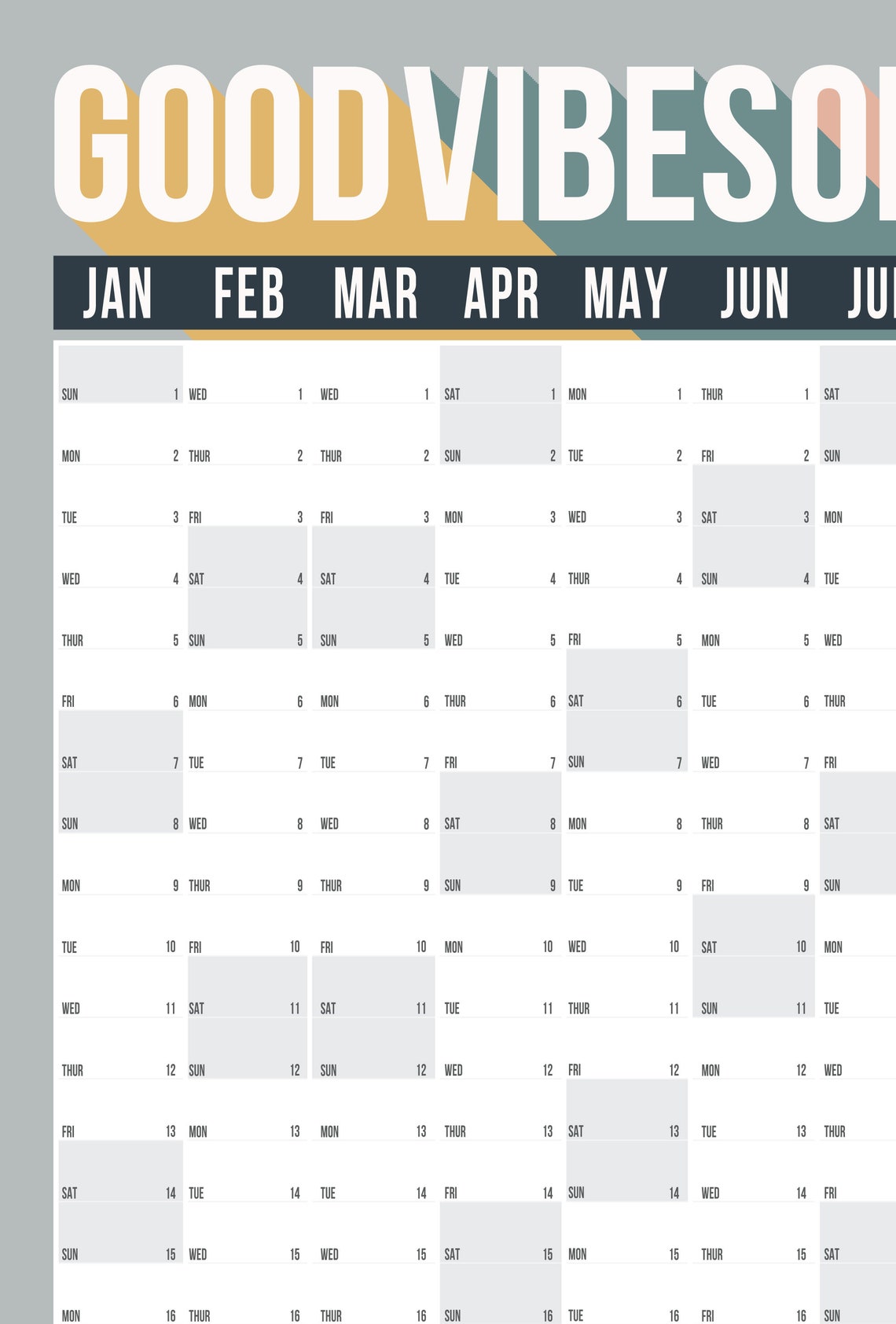 Buy 2023 2024 Yearly Wall Yearly Wall 2023 2024 July 2023 June Porn 