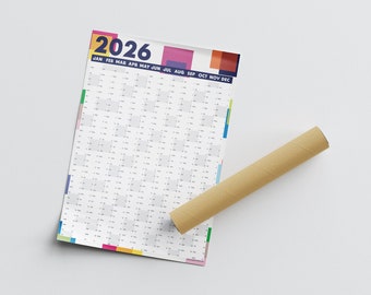 2026 Wall Planner - Pop Art Design - 2026 Planner - A2 size - 2026 calendar - 2026 diary - 2026 Year Calendar - 2026 Yearly Planner - 2026