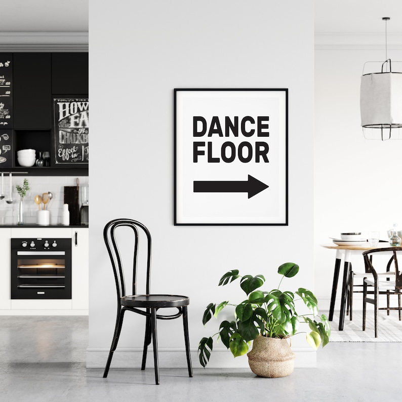 Dance Floor Art Print Wall Art Dance Typography Dance Art Etsy UK