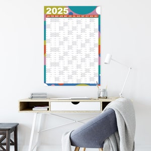 2025 Wall Planner - 2025 Calendar - 2025 Planner - Wedding - A2 Size ...