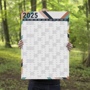 2025 Wall Planner 2025 calendar 2025 Planner Wedding A2 size Yearly Planner 2025 diary year wall planner 2025 Photographer image 2