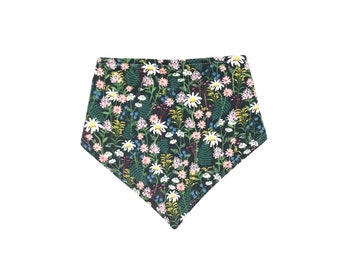 Botanische Bandana Lätzchen für Baby. Wildflower Baby Lätzchen, handgefertigt in Großbritannien, Gewehr Papier Co Baby Lätzchen, Zähne Lätzchen, Bandana Lätzchen, Baby-Mädchen