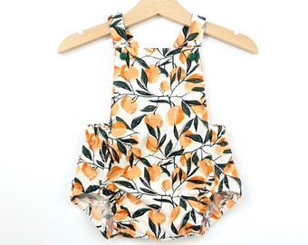 peach print baby clothes