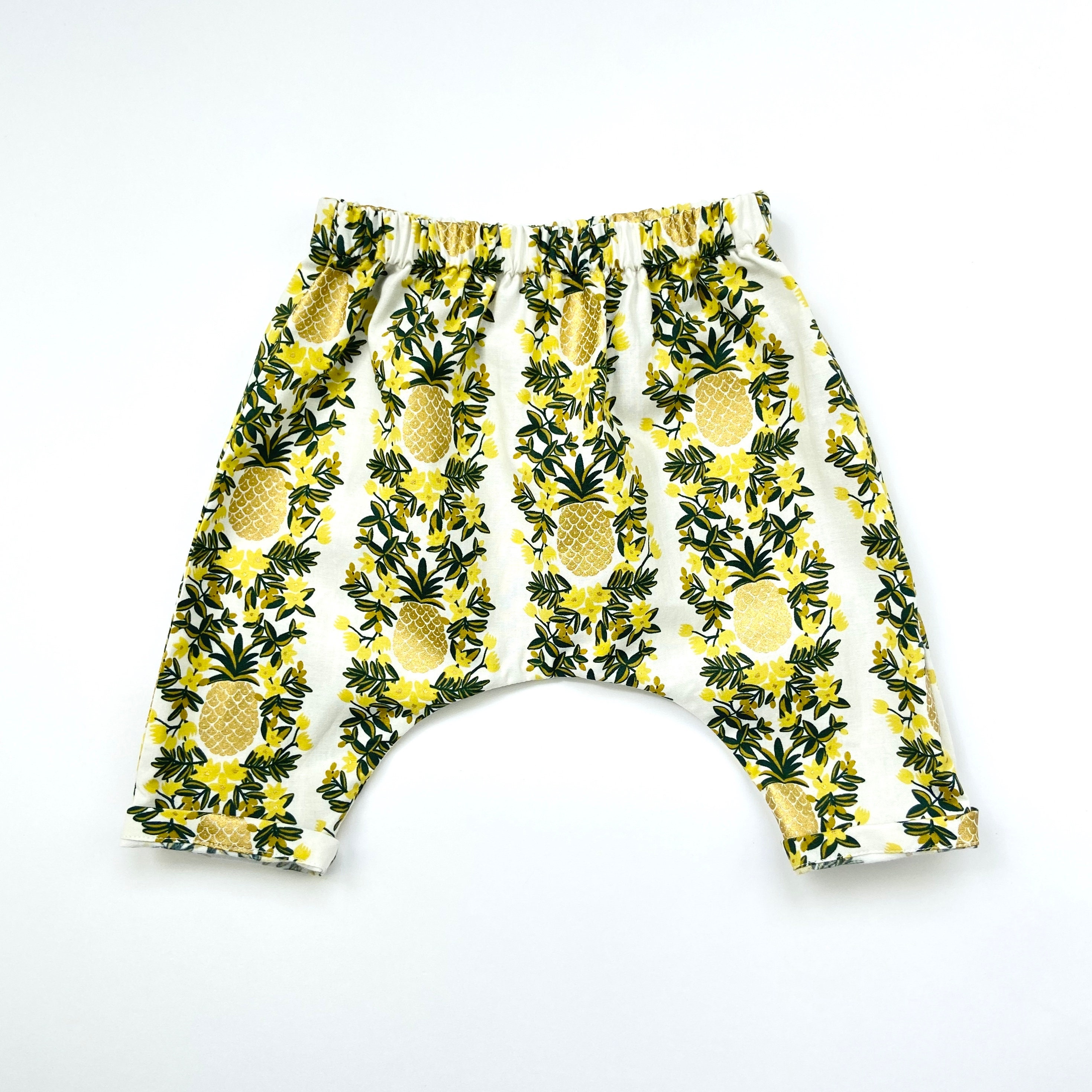 Baby Turn-up Cream Trousers. Pineapple 