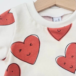 Heart Print. Love Long or Short Sleeve Baby T-Shirt. Organic Unisex Baby T-Shirt. Cool Baby Clothes. Luxe New Baby Gift. Blues and Greens.