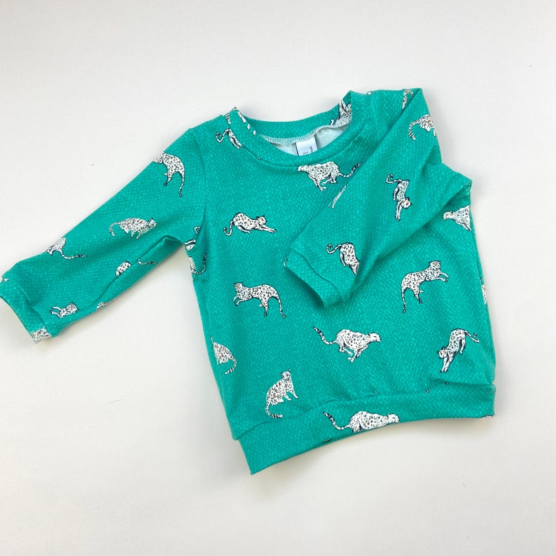 Bright Green Leopards Long Sleeve Print T-Shirt. Ba Leopard Department store Baltimore Mall Baby