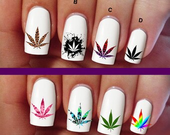 Pot Leaf Nail Art Etsy Pot Leaf Nail Art Etsy