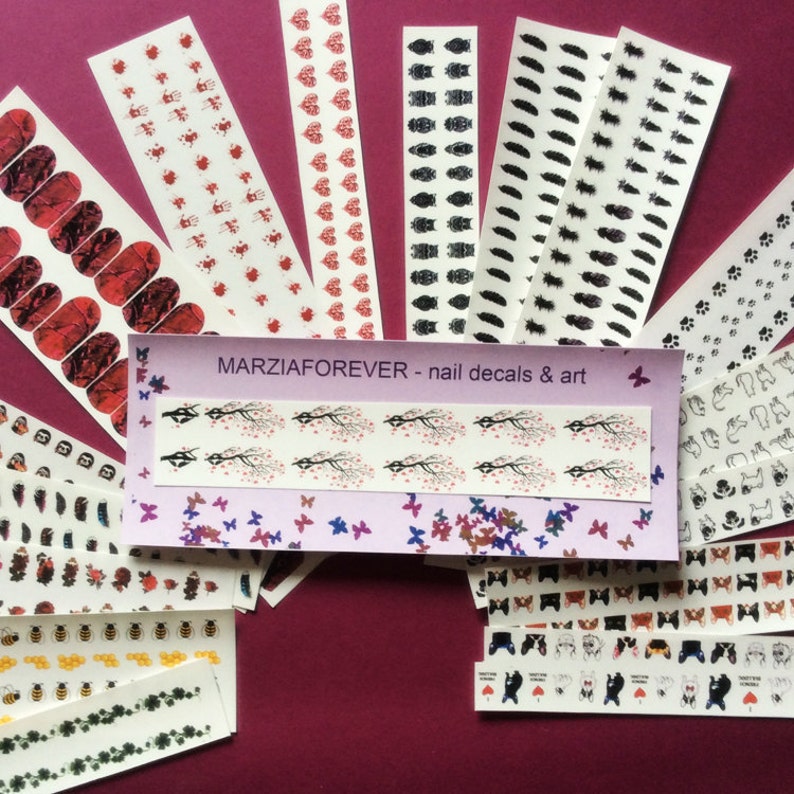 nail decals Bee Nail Decals Nail Art design  Water Slide image 3