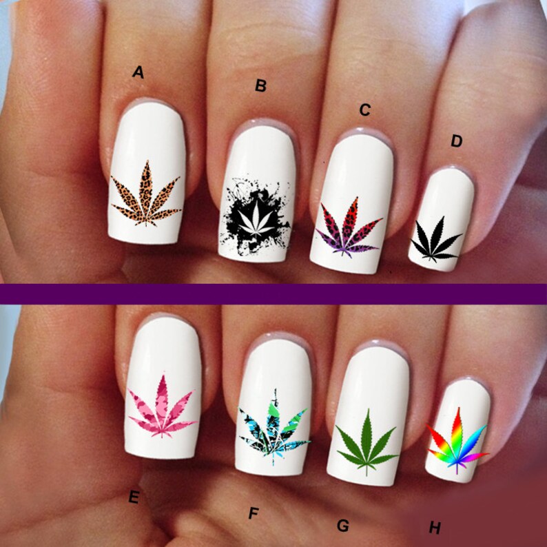 Weed Leaf Nail Art Tutorial Hd Youtube