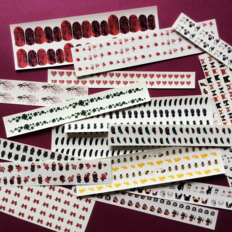 nail decals Bee Nail Decals Nail Art design  Water Slide image 4