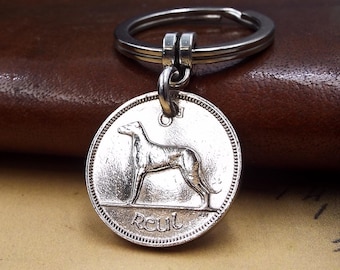 1960 Irish Sixpence Coin Keyring 66th Birthday Gift for Men Women Eire Letterbox Gift