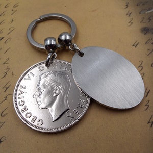 GRANDAD 1947 Half Crown British Coin Keyring 77th Birthday Gift Birth Year Metal Keepsake Charm Keychain For Men Him Fathers Day UK image 7