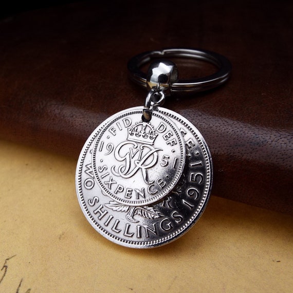 Lucky sixpence coin keepsake gift 70th other ages available