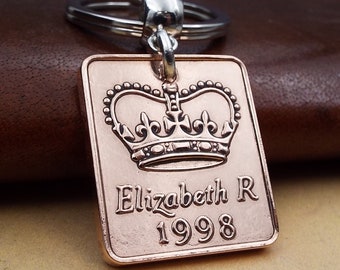 1998 Royal Mint Proof Coin Medal Keyring Medallion 26th Birthday Gift Wedding Anniversary Small Sentimental Keepsake For Him and Her in UK