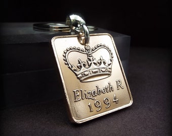 1994 Royal Mint Proof Coin Medal Keyring Medallion 30th Birthday Gift Wedding Anniversary Small Sentimental Keepsake For Him and Her in UK