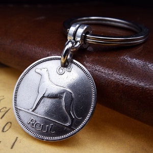 1928 Irish Sixpence Coin Keyring Birthday Gift