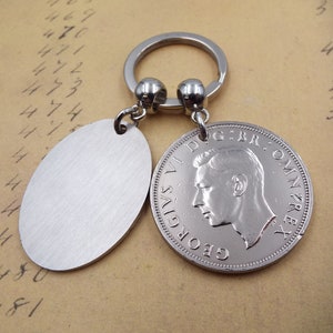 GRANDAD 1947 Half Crown British Coin Keyring 77th Birthday Gift Birth Year Metal Keepsake Charm Keychain For Men Him Fathers Day UK image 6