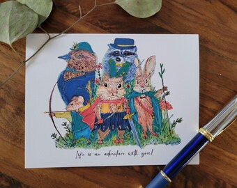 Het leven is een avontuur met jou! wenskaart: