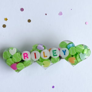 GAME SET MATCH Neon Tennis Ball Personalized Single Hair Clip| Barrett for team
