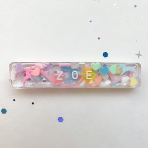 CLOUD UNICORN Personalized Single Hair Clip| Barrett