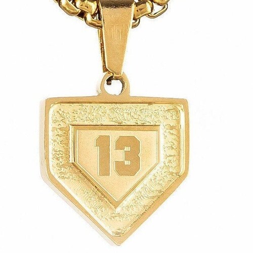 Baseball cross necklace with number Clearance