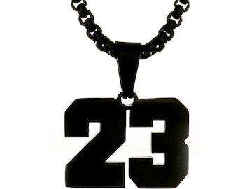 Number Pendant Black