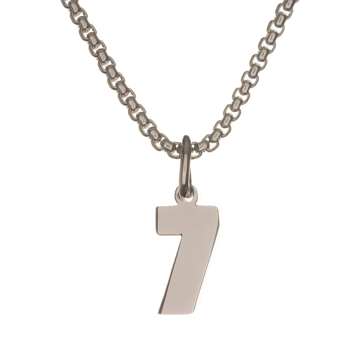 Mini Number Pendant - Silver