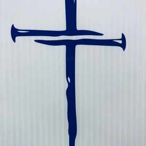 3 Nail Cross window decal.