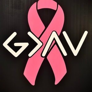 God is Greater Than the Highs and Lows Breast Cancer Awarness.