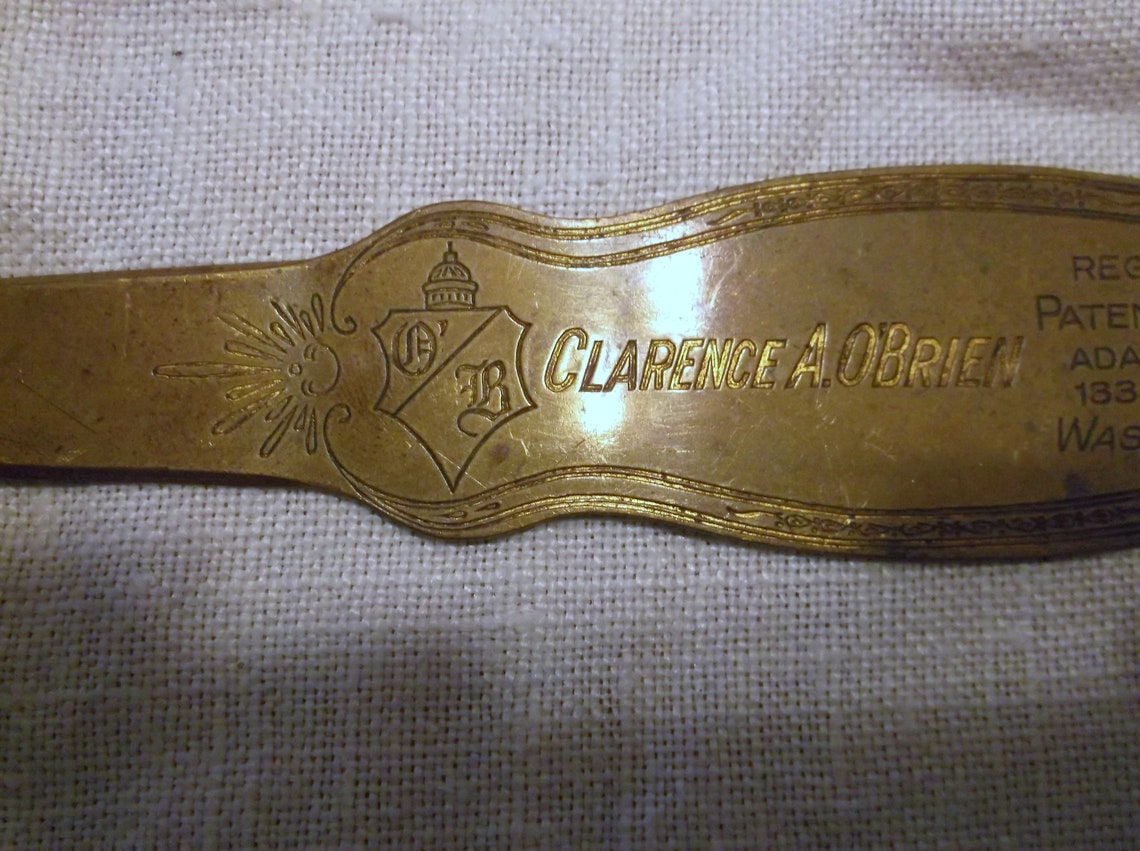 Vintage Letter Openers Clarence A O'brien Registered Patent Attorney
