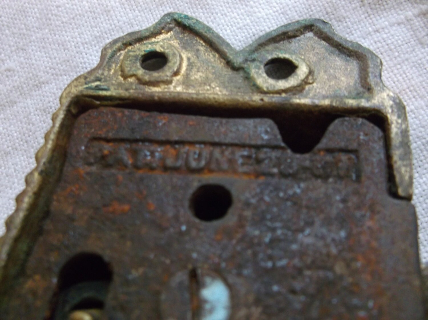 Vintage Decorative Embossed Lever-action Brass Door Lock - Etsy