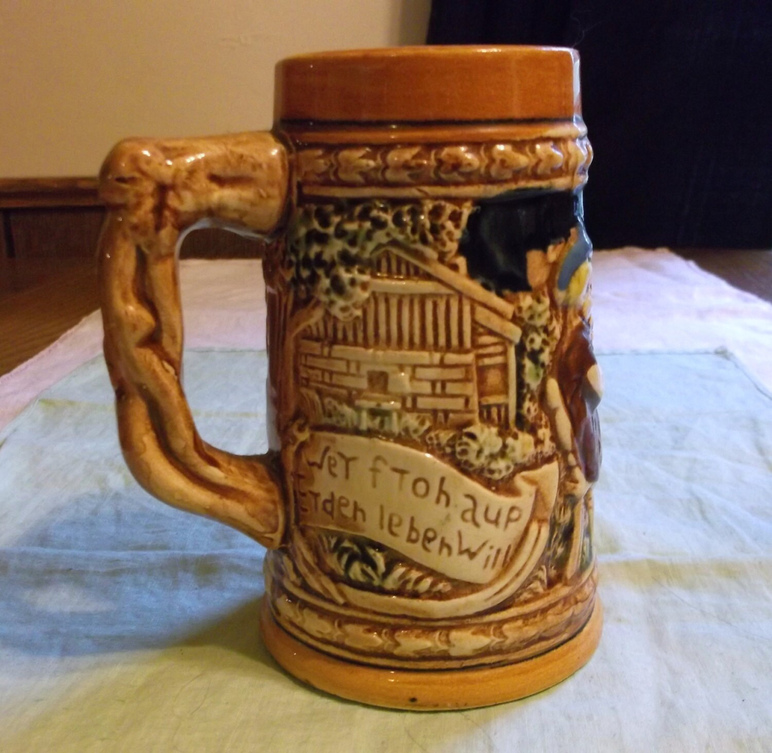 Vintage Tavern Scene Beer Stein Made in Japan Etsy