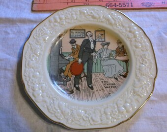 The Singing Waiter - Crown Ducal Florentine Plate Made in England