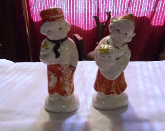 Vintage Dutch Boy and Girl Salt and Pepper Shakers - Etsy