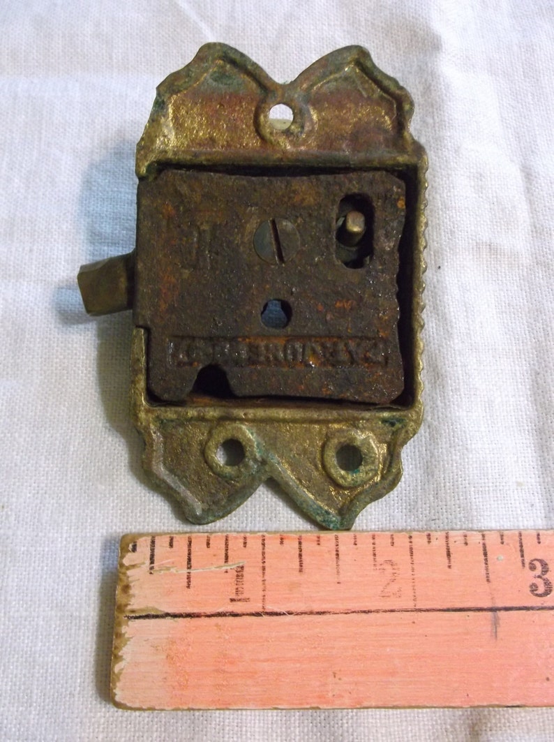 Vintage Decorative Embossed Lever-action Brass Door Lock - Etsy