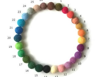 XL Felt Balls / Colorful Jumbo Balls / Super Large Felt Balls / Dryer Balls / 4cm 5cm 6cm 7 cm felt balls / DIY Garland / DIY Nursery Mobile