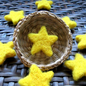 Felt Stars Large and Small | Stars for Nursery Mobile Toys | Yellow Stars | Mix and Match Color and Size