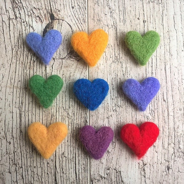 Filzherzen aus Merinowolle - DIY Bastelbedarf, wählen Sie Ihre Farben