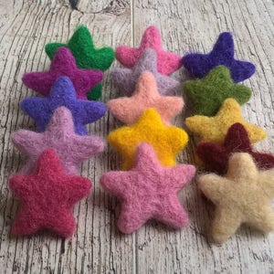 Large felt stars, huge felt stars, jumbo felt stars, wool felt stars mix and match color, felted stars, assorted felt stars, 10 felt stars